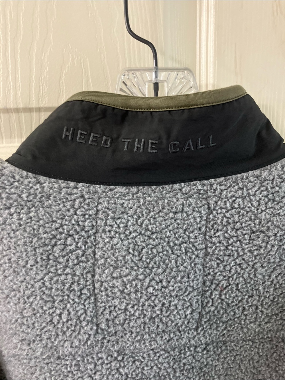 Howler Brothers Gray Fleece Jacket with Olive and Orange Label Accents - Picture 5 of 5